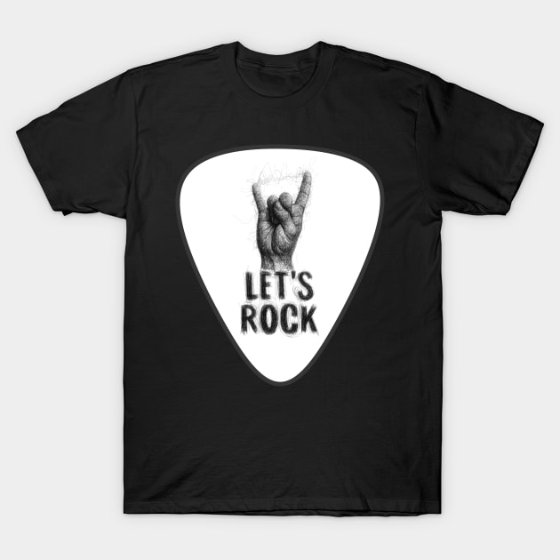 Let's Rock. Scribble Art. T-Shirt by Gorskiy